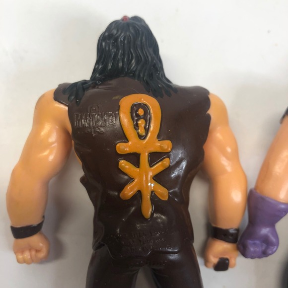 1997 WWF Just Toys Bend-Ems Undertaker Mankind Paul Bearer Wrestling Figs - Picture 9 of 16